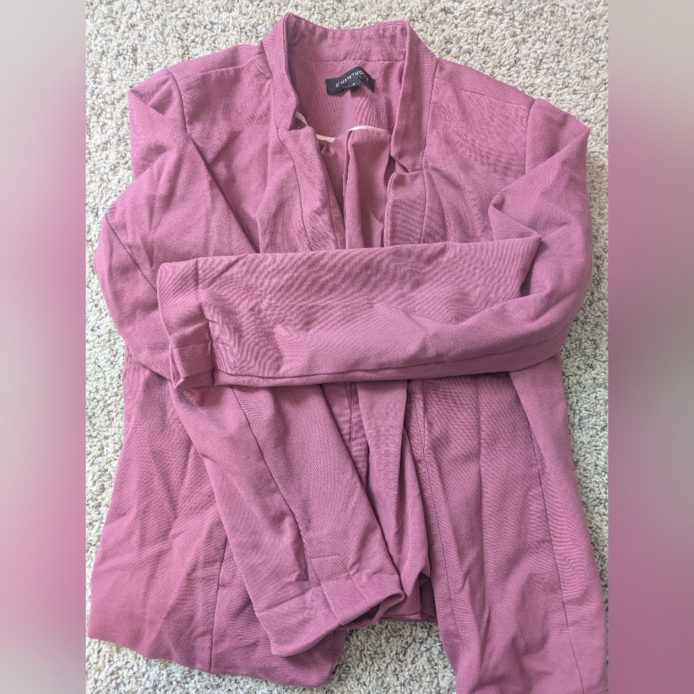 Maybe Open Front Blazer Jacket